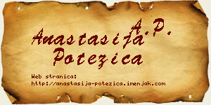 Anastasija Potežica vizit kartica